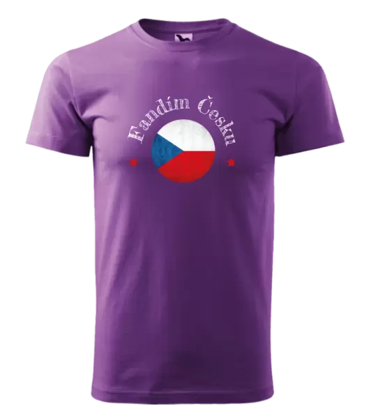 Pánské tričko Fandím Česku se jménem