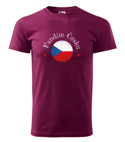 Pánské tričko Fandím Česku se jménem