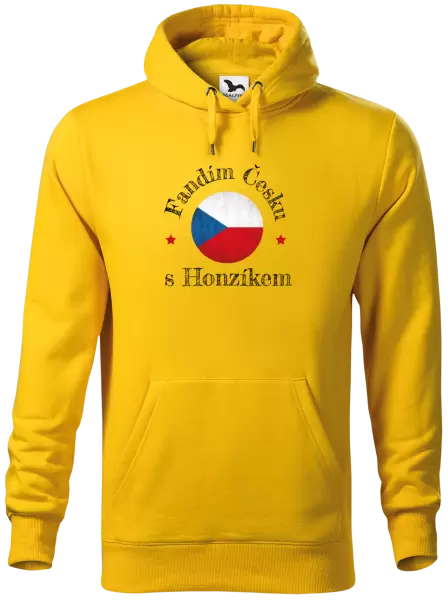 Pánská mikina Fandím Česku se jménem