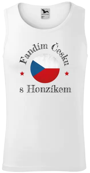 Pánské tílko Fandím Česku se jménem