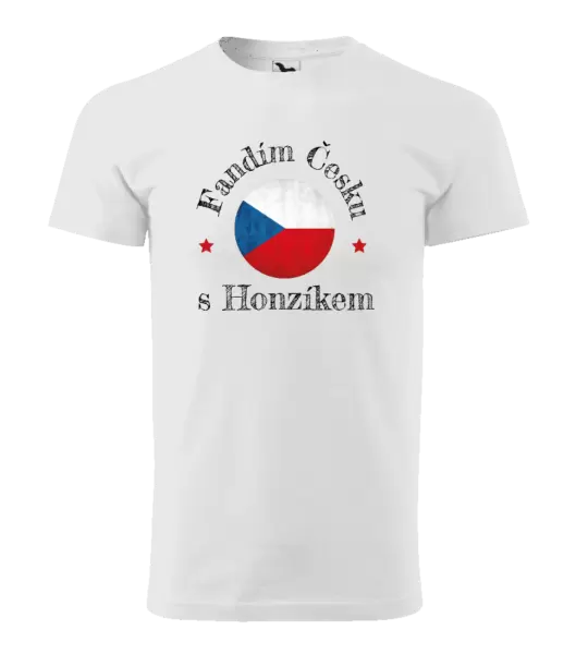 Pánské tričko Fandím Česku se jménem