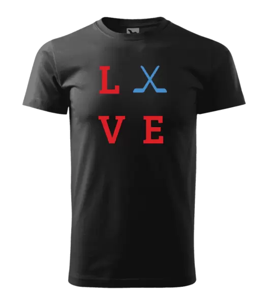 Pánské tričko Love - hokejky