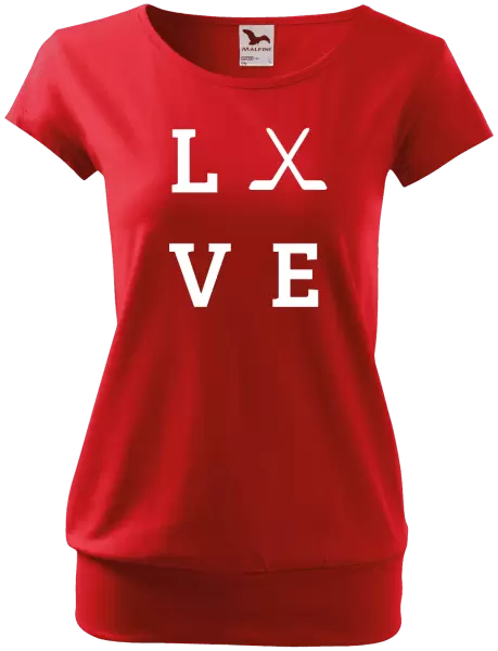 Dámské tričko Love - hokejky