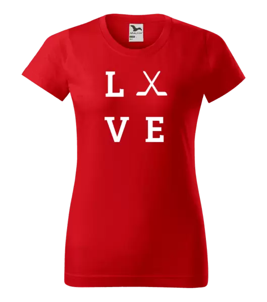Dámské tričko Love - hokejky