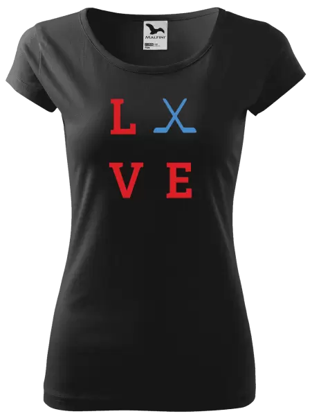 Dámské tričko Love - hokejky