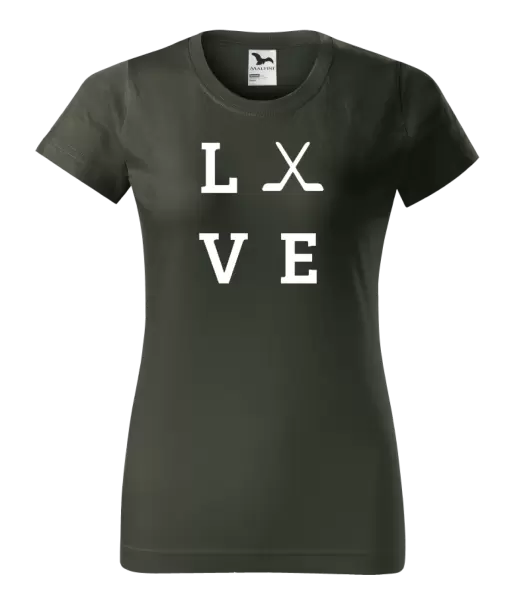 Dámské tričko Love - hokejky