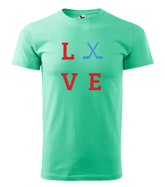 Pánské tričko Love - hokejky