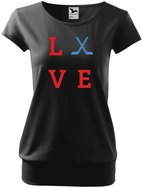 Dámské tričko Love - hokejky