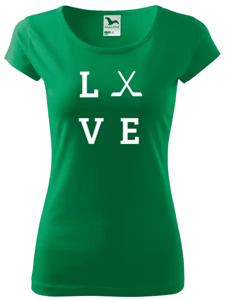 Dámské tričko Love - hokejky