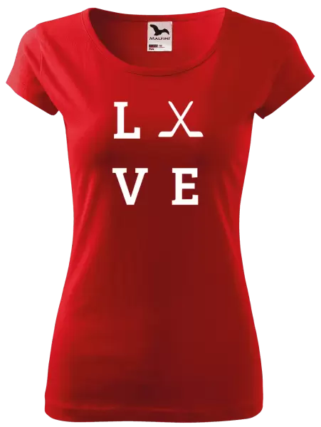 Dámské tričko Love - hokejky