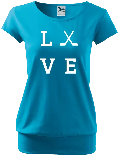 Dámské tričko Love - hokejky