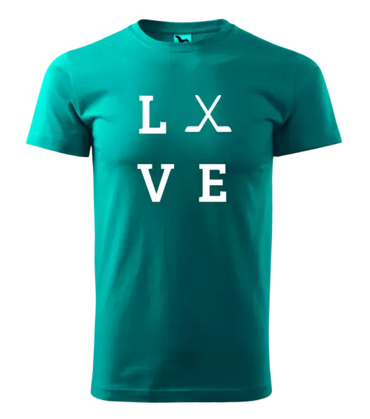 Pánské tričko Love - hokejky