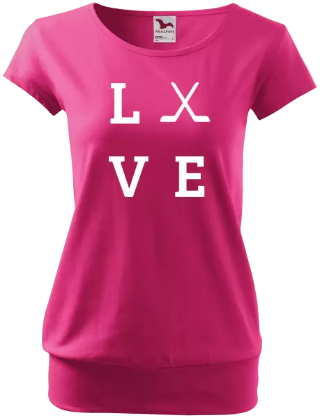 Dámské tričko Love - hokejky