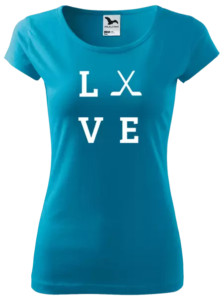 Dámské tričko Love - hokejky