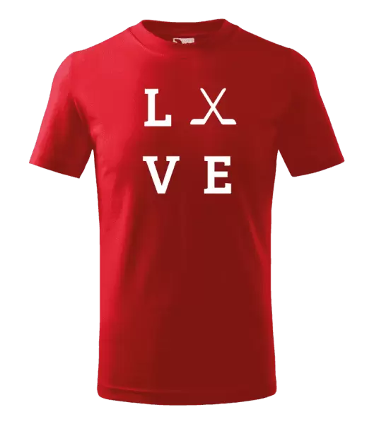 Dětské tričko Love - hokejky