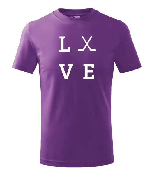 Dětské tričko Love - hokejky