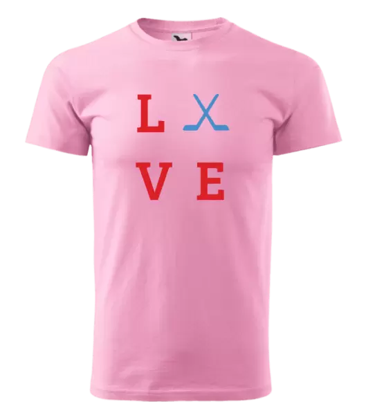 Pánské tričko Love - hokejky