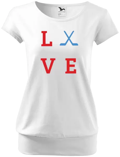 Dámské tričko Love - hokejky