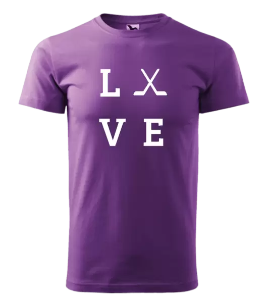 Pánské tričko Love - hokejky