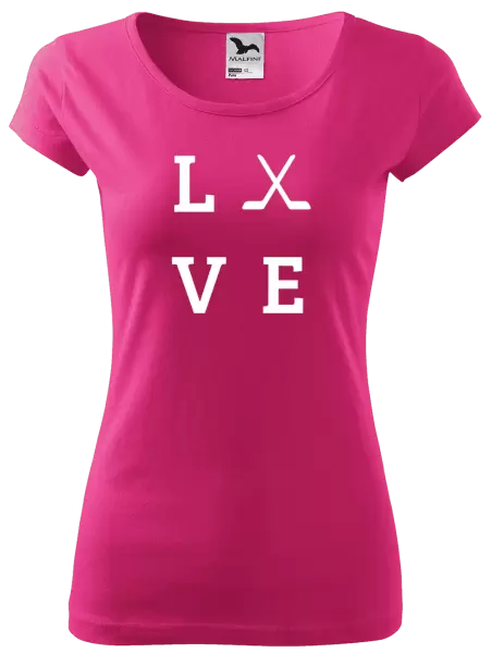 Dámské tričko Love - hokejky