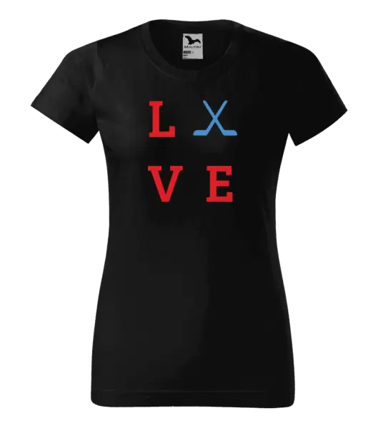 Dámské tričko Love - hokejky