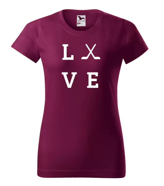 Dámské tričko Love - hokejky