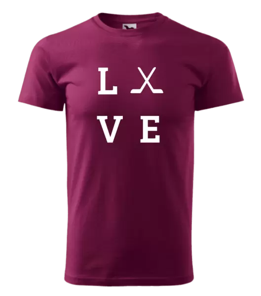 Pánské tričko Love - hokejky