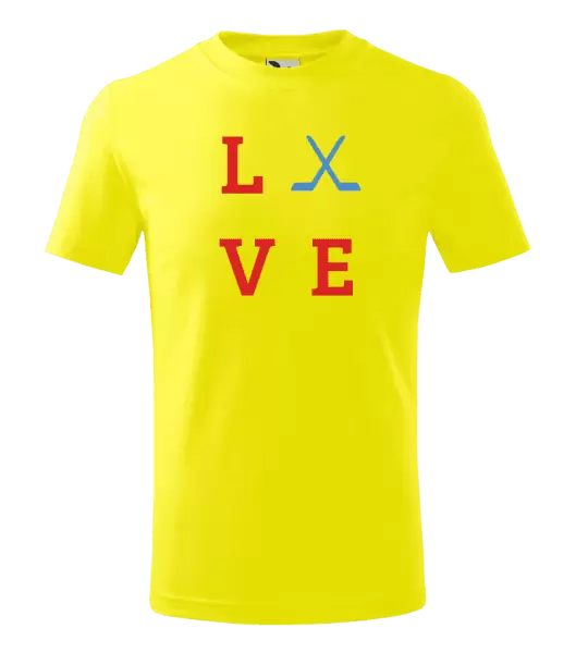 Dětské tričko Love - hokejky
