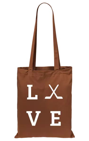 Látková taška Love - hokejky