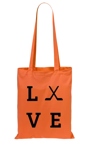 Látková taška Love - hokejky