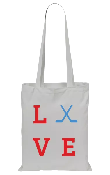 Látková taška Love - hokejky