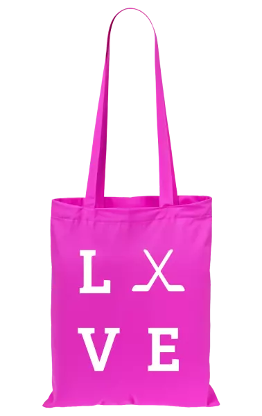 Látková taška Love - hokejky