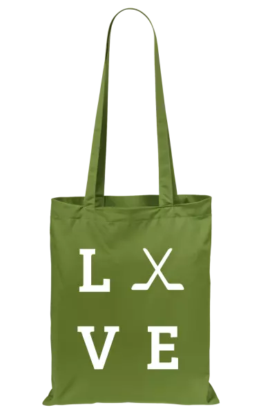 Látková taška Love - hokejky