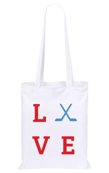 Látková taška Love - hokejky