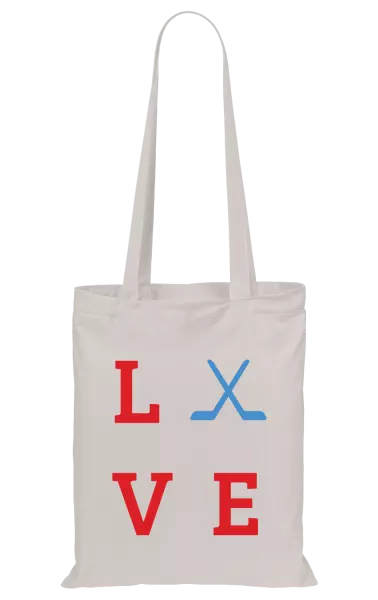 Látková taška Love - hokejky