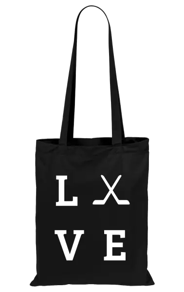 Látková taška Love - hokejky