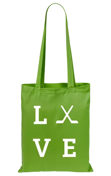 Látková taška Love - hokejky