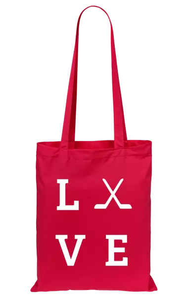 Látková taška Love - hokejky