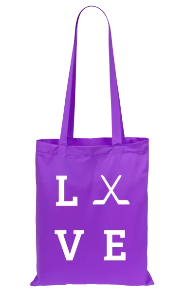 Látková taška Love - hokejky