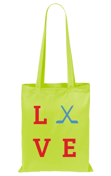 Látková taška Love - hokejky