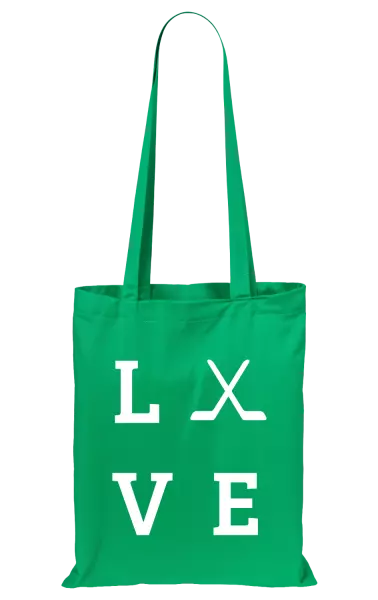 Látková taška Love - hokejky