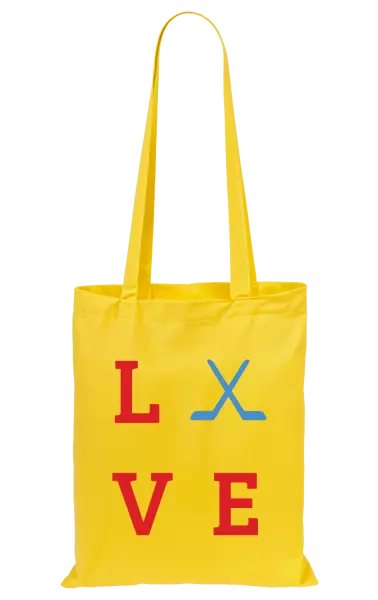 Látková taška Love - hokejky