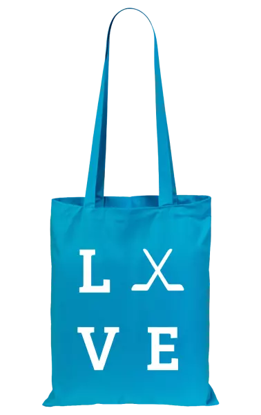 Látková taška Love - hokejky