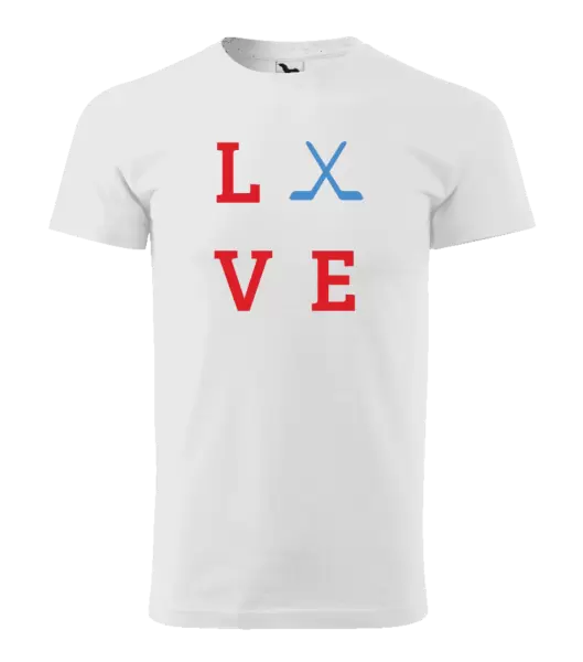 Pánské tričko Love - hokejky