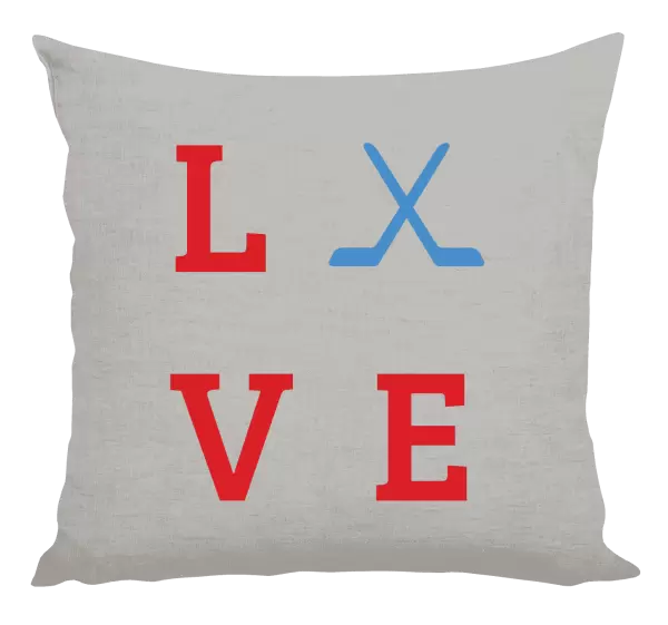 Polštář Love - hokejky