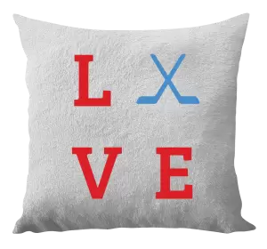 Polštář Love - hokejky