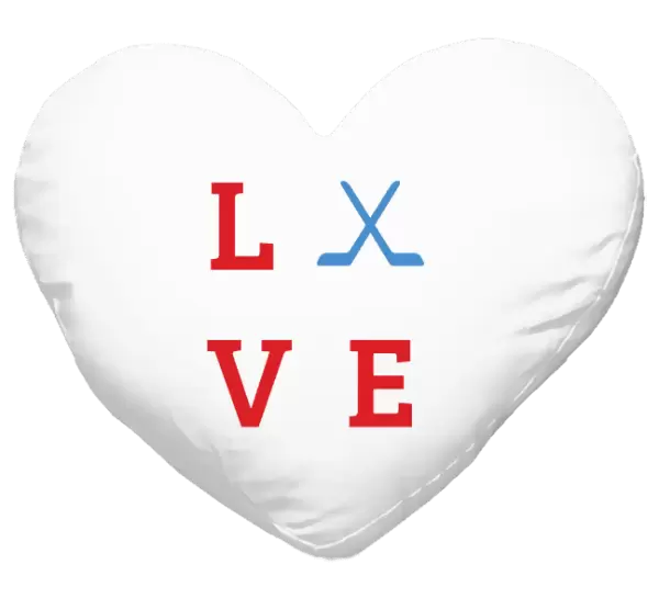Polštář Love - hokejky