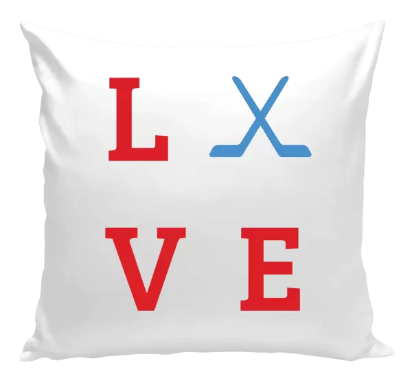 Polštář Love - hokejky