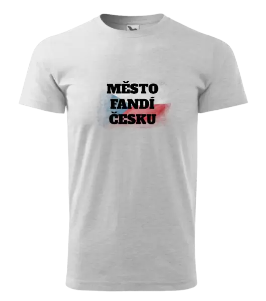 Pánské tričko Město fandí Česku - vlajka