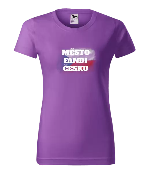 Dámské tričko Město fandí Česku - vlajka